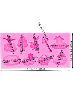 Molde de Silicona 3D Jardín Grado Alimenticio 13x10cm 2