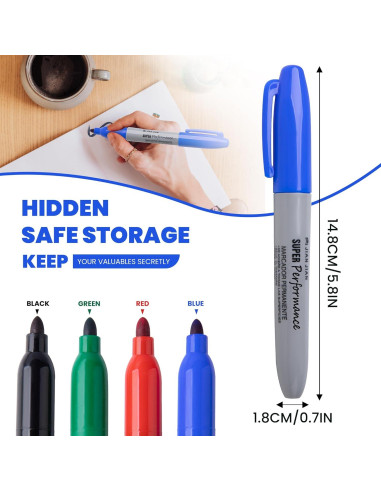 Bolígrafo Falso Caja de Seguridad BARGIFTS Azul 14.5cm