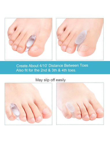 Separadores de Dedos de Gel Povihome - Alivio Juanetes Grande