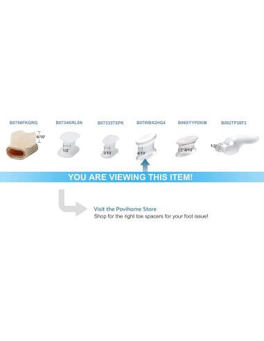 Separadores de Dedos de Gel Povihome - Alivio Juanetes Grande