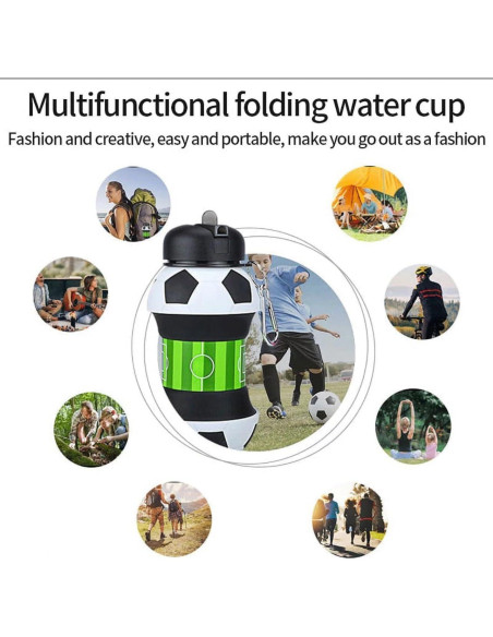 Botella de Agua Plegable MR SAARO 1L Silicona BPA-Free Botella de Agua Plegable MR SAARO 1L Silicona BPA-Free