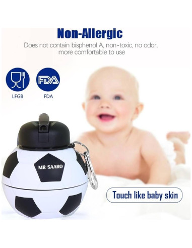 Botella de Agua Plegable MR SAARO 1L Silicona BPA-Free