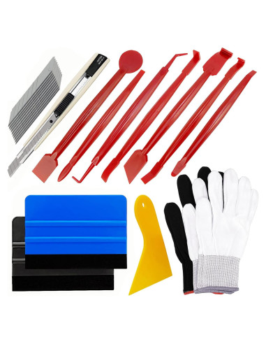 Kit de Herramientas de Envoltura de Vinilo Umaki con Guantes
