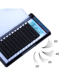 Extensiones de Pestañas Easy Fan Lashes 0.07mm 12mm D Curl 2