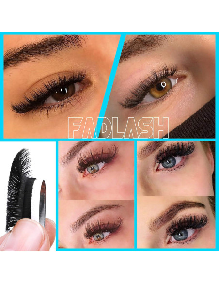 Extensiones de Pestañas Easy Fan Lashes 0.07mm 12mm D Curl Extensiones de Pestañas Easy Fan Lashes 0.07mm 12mm D Curl