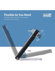 Luz de Lectura Recargable USB EGWASER 3 Modos 500mAh Negra 2