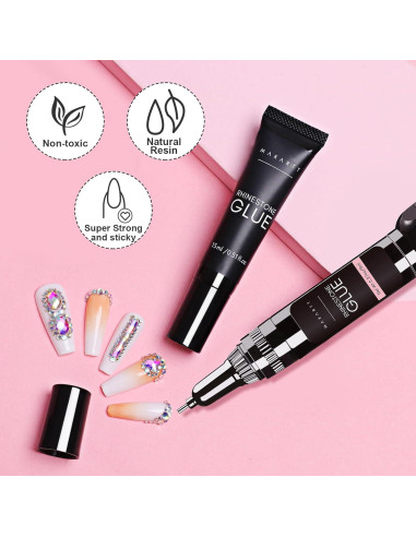 Conjunto de Pegamento para Piedras Preciosas Makartt 15ml + 8ml