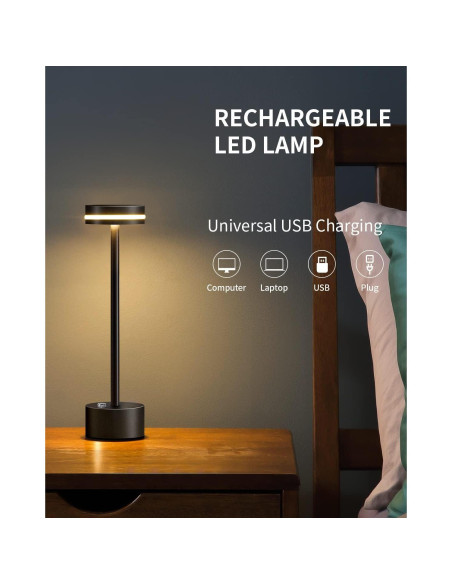 Juego de 2 Lámparas de Mesa Inalámbricas LED RH RUIVAST