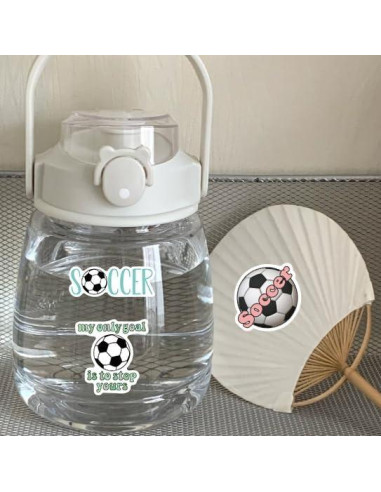 150 Stickers de Fútbol Homiego Impermeables para Hydroflask