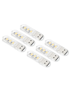 Luz Nocturna LED USB PATIKIL 6 Pcs Blanco Cálido 5V