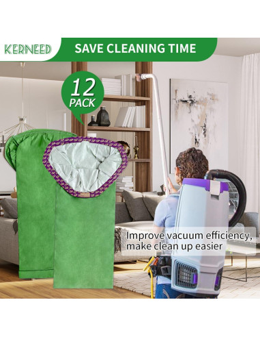 Paquete de 12 Bolsas de Filtro Micro Kerneed 107313 para Aspiradora ProTeam