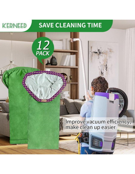 Paquete de 12 Bolsas de Filtro Micro Kerneed 107313 para Aspiradora ProTeam Paquete de 12 Bolsas de Filtro Micro Kerneed 107313 para Aspiradora ProTeam
