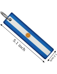 Conjunto de 3 Llaveros de Bandera de Argentina JAVD 13x3cm 2