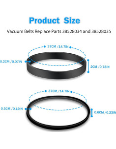 Correas de Reemplazo para Aspiradora Hoover Windtunnel 38528034/38528035 2