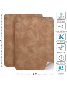 Cinta de Reparación de Cuero YAFLC 21x28 cm Autoadhesiva 2