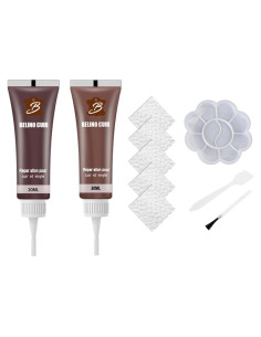 Kit de Reparación de Cuero Coweroay - Color Marrón y Café, 20ml