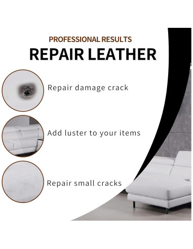 Kit de Reparación de Cuero Coweroay - Color Marrón y Café, 20ml