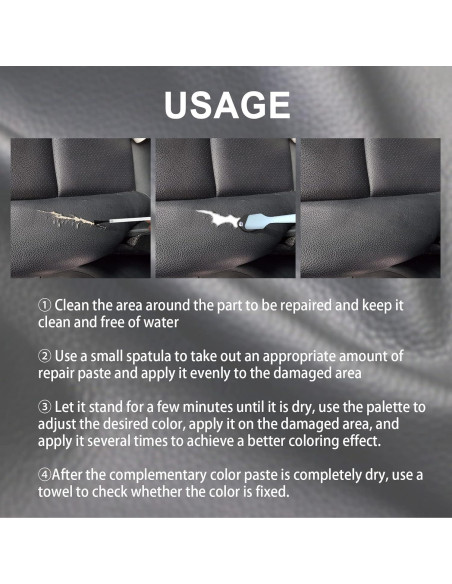 Kit de Reparación de Cuero Coweroay - Color Marrón y Café, 20ml