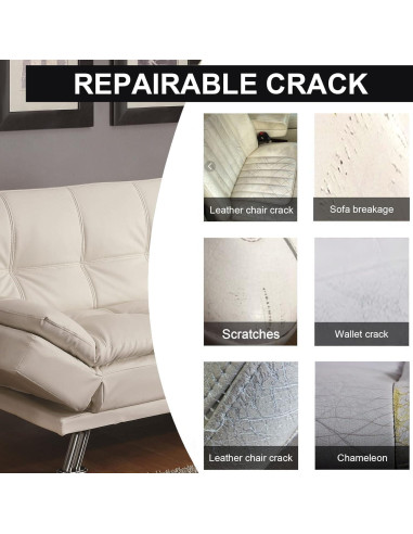 Kit de Reparación de Cuero Coweroay - Color Marrón y Café, 20ml