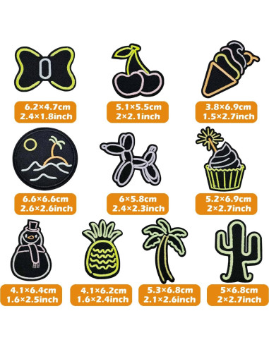 10 Parches Termoadhesivos Brillantes Attuslla para Ropa