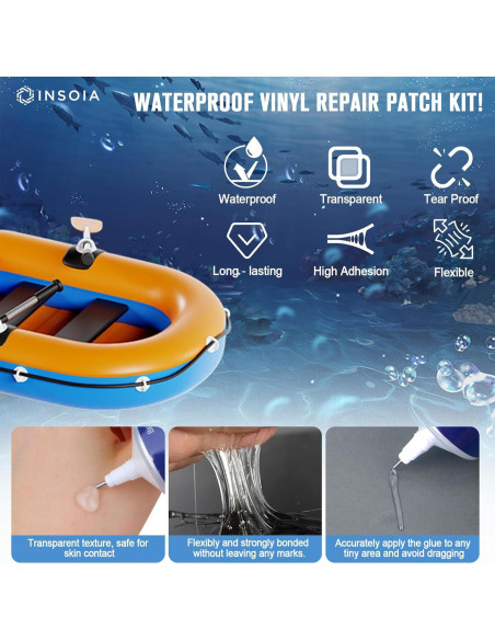 Kit de Parche para Liner de Piscina INSOIA 60 ML x 2 - Reparación Inflables