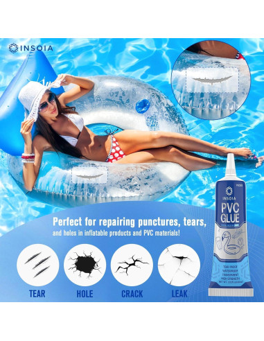 Kit de Parche para Liner de Piscina INSOIA 60 ML x 2 - Reparación Inflables