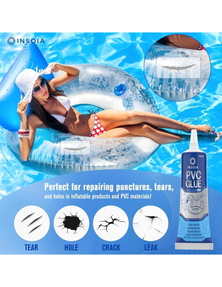 Kit de Parche para Liner de Piscina INSOIA 60 ML x 2 - Reparación Inflables