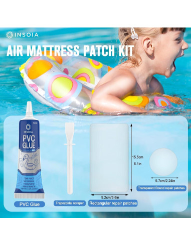 Kit de Parche para Liner de Piscina INSOIA 60 ML x 2 - Reparación Inflables