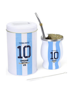 Juego de Yerba Mate Cuopru Capitán Argentina No.10 - 220ml