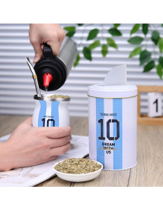 Juego de Yerba Mate Cuopru Capitán Argentina No.10 - 220ml 2