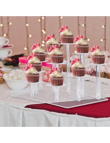 Soporte de exhibición acrílico Fellibay 10 niveles 32x17cm