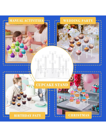 Soporte de exhibición acrílico Fellibay 10 niveles 32x17cm