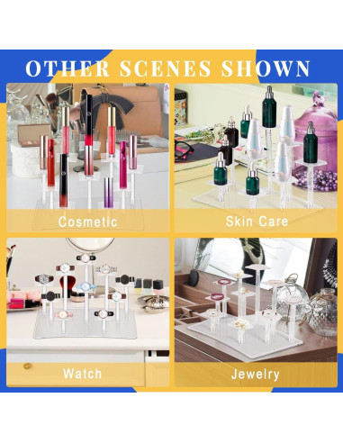 Soporte de exhibición acrílico Fellibay 10 niveles 32x17cm