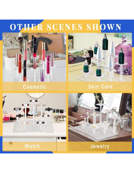 Soporte de exhibición acrílico Fellibay 10 niveles 32x17cm