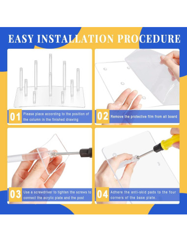 Soporte de exhibición acrílico Fellibay 10 niveles 32x17cm