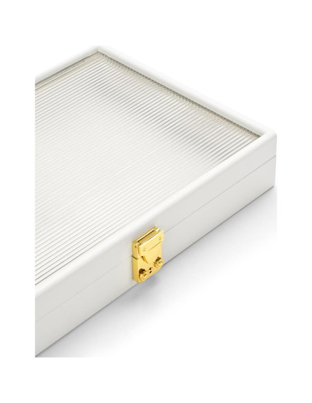 Caja organizadora de joyas Papten 24 compartimentos cuero PU