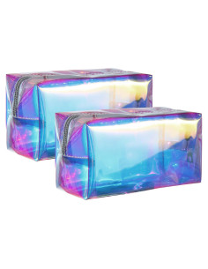 Bolsa de Maquillaje Holográfica Boao 2 Pcs Impermeable 20x15 cm