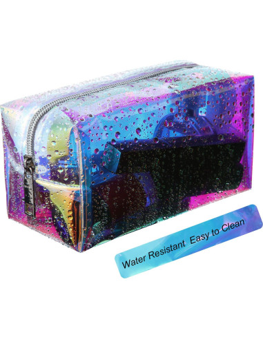Bolsa de Maquillaje Holográfica Boao 2 Pcs Impermeable 20x15 cm