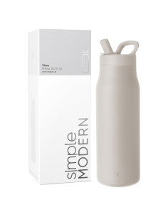 Botella de Agua Simple Modern Mesa 34oz Acero Inoxidable Aislada