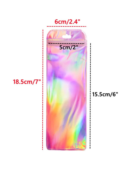 Paquete de 100 Bolsas Reutilizables KALOVISEN Holográficas 6x18.5cm Paquete de 100 Bolsas Reutilizables KALOVISEN Holográficas 6x18.5cm