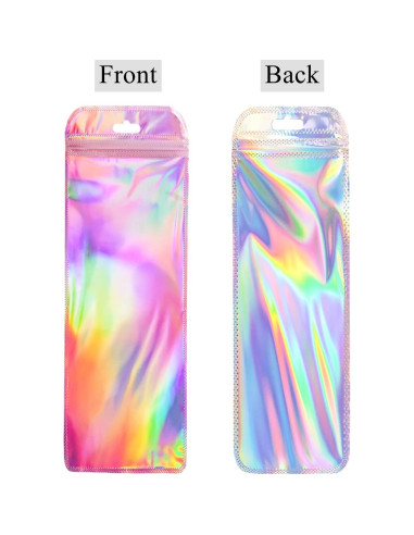 Paquete de 100 Bolsas Reutilizables KALOVISEN Holográficas 6x18.5cm