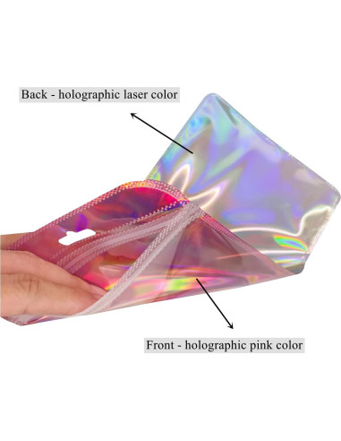 Paquete de 100 Bolsas Reutilizables KALOVISEN Holográficas 6x18.5cm