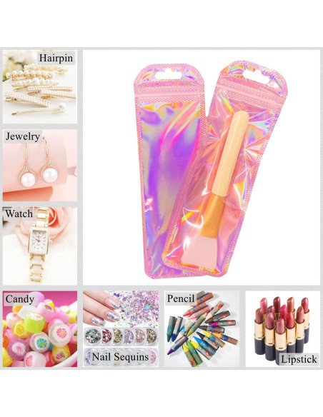 Paquete de 100 Bolsas Reutilizables KALOVISEN Holográficas 6x18.5cm Paquete de 100 Bolsas Reutilizables KALOVISEN Holográficas 6x18.5cm