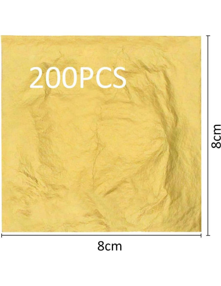 200 Hojas de Oro Imitación para Manualidades Terpollay123 200 Hojas de Oro Imitación para Manualidades Terpollay123