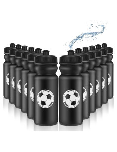 Paquete de 12 Botellas de Agua Reutilizables Nitial 591 ml Fútbol