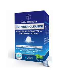 Tabletas Limpiadoras Pop On para Retenedores - 120 Tabletas