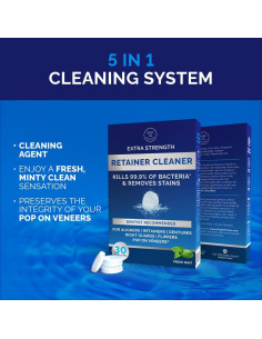 Tabletas Limpiadoras Pop On para Retenedores - 120 Tabletas 2