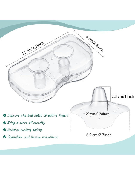 Protector de Pezón de Silicona Nuanchu 20 mm - 8 Piezas
