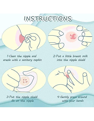 Protector de Pezón de Silicona Nuanchu 20 mm - 8 Piezas