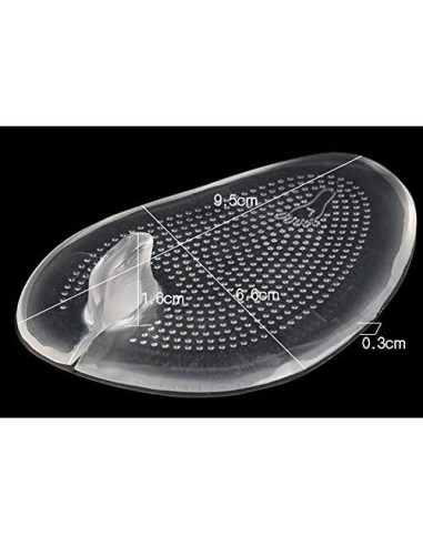 3 Pares Almohadillas de Gel Silicona Quupy para Antepié
